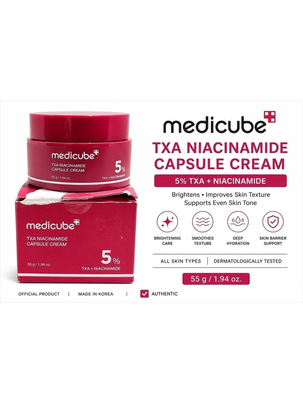 Medicube TXA Niacinamide Capsule Cream 5% - 55g / 1.94 oz